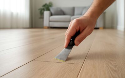Quick DIY: laminate floor expansion gap filler to seal gaps and save flooring.