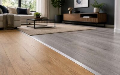 Laminate floor divider: no need for transition strips.