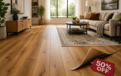 Laminate flooring on sale now, upgrade your home for less.